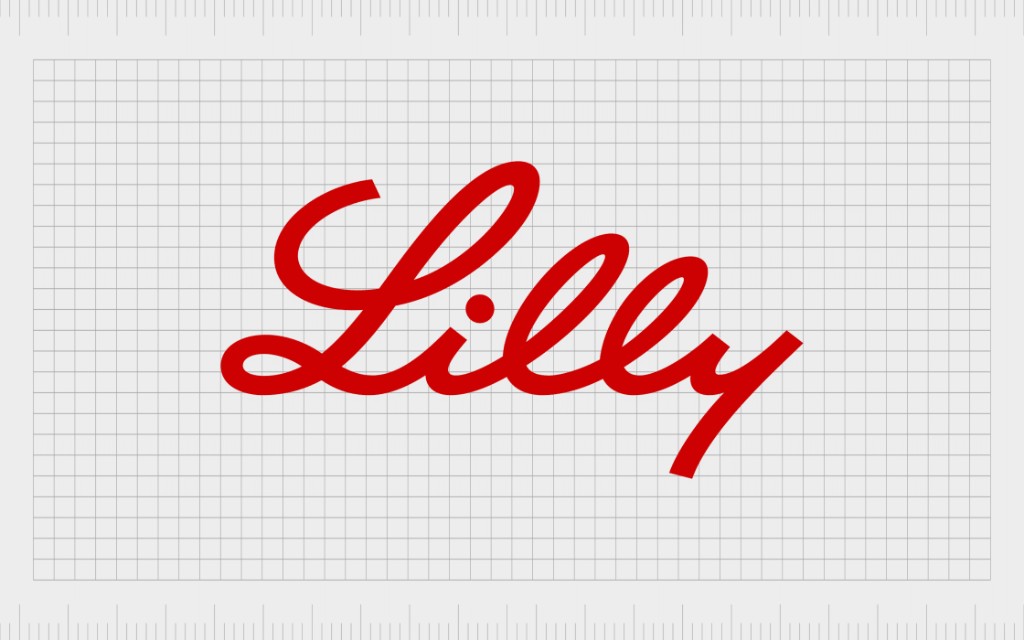 Eli Lilly logo on grid background