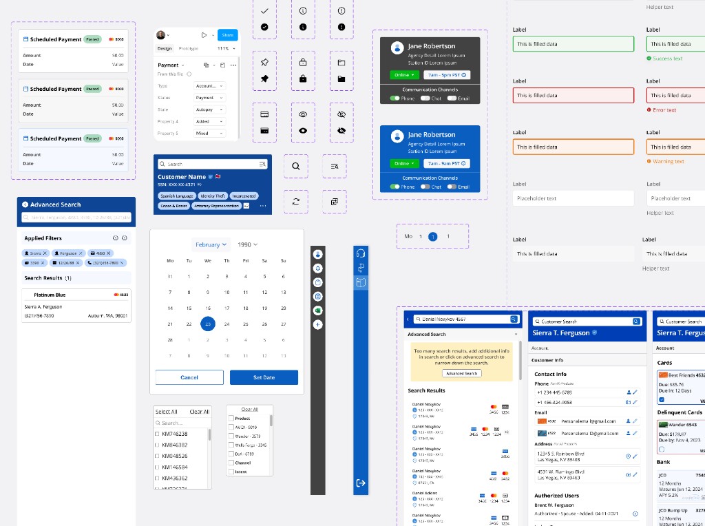 Credit One Bank design system components