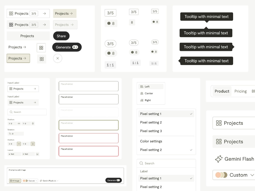 Visual App Design System component library